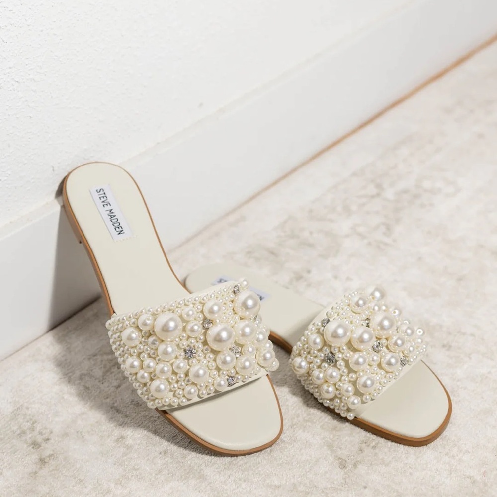 White Steve Madden Sandals